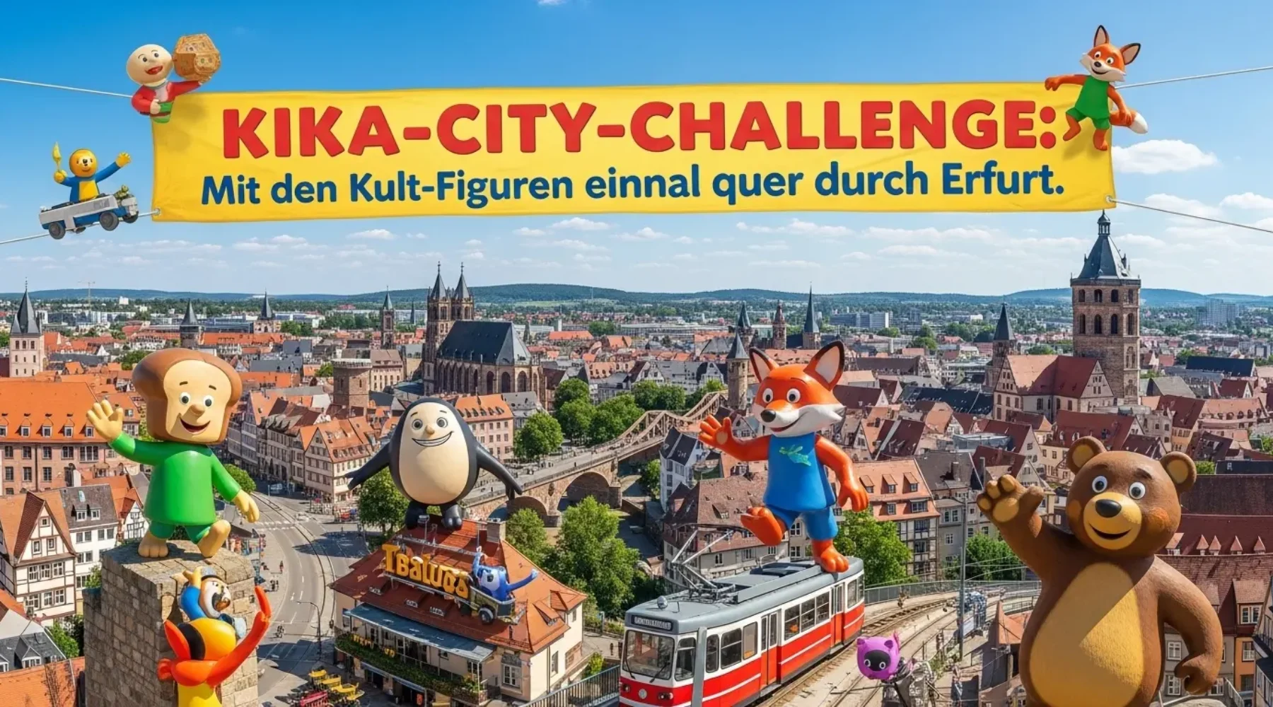 KIKA-City-Challenge Erfurt: Wenn Kindheitshelden die Stadt erobern – Digitale Schnitzeljagd durch Thüringens Hauptstadt
